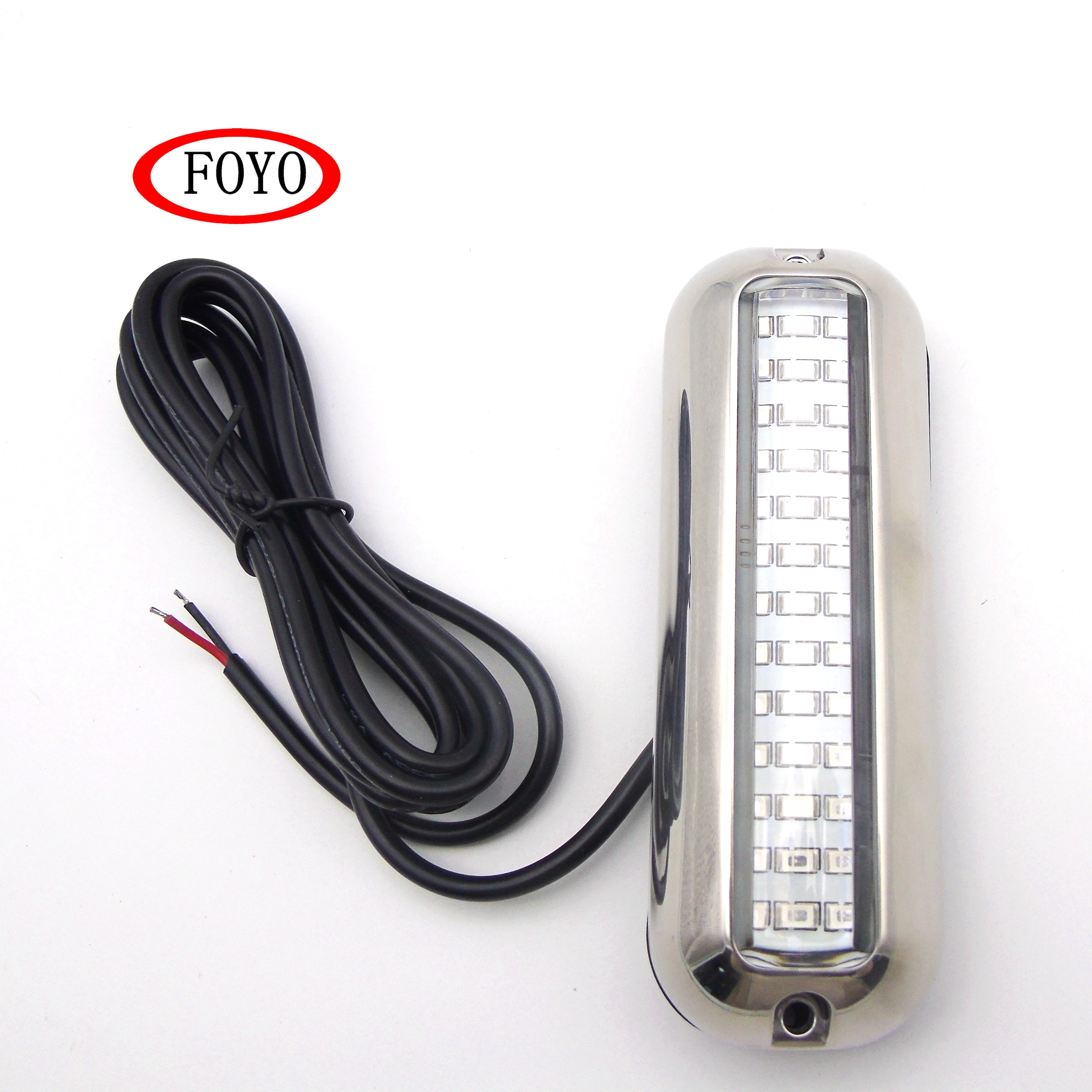 Foyo 12V LED Ceiling Dome Light for Marine RV & Car Interior with Chrome Housing ABS Product for Boat Yacht & Piston Parts