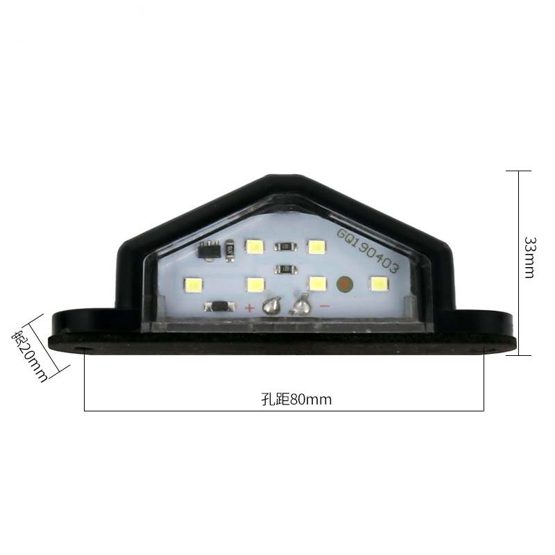12V-24V LED Truck Number Plate Lights Lighting Trailer Tractor RV ATV Lorry 12V Car Caravan License Plate Bus Lamp