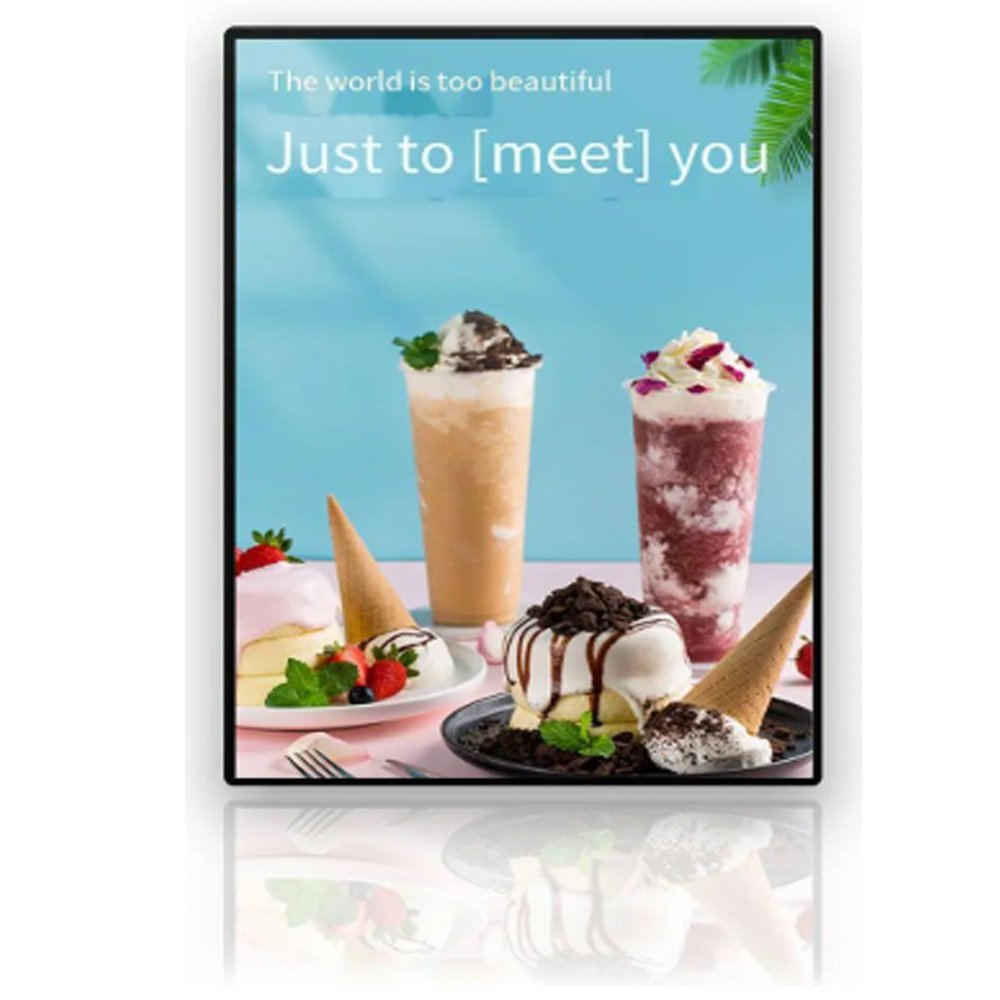 Custom Store Business Poster Led Ice Cream Shop Advertising Board Aluminum Framed Slim Led Lighting Box for Your Store Decor