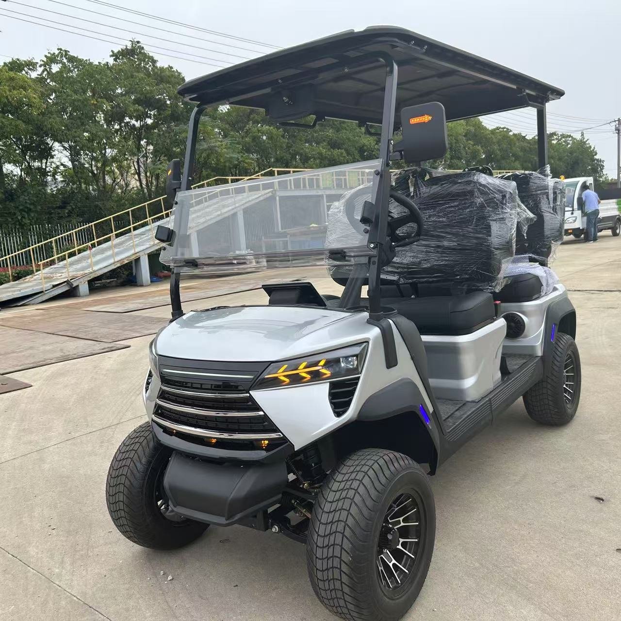 Manufacturers Utility Electric Cheap Golf Cart 2 Seater 72v7kw Ac System Sightseeing Bus Car