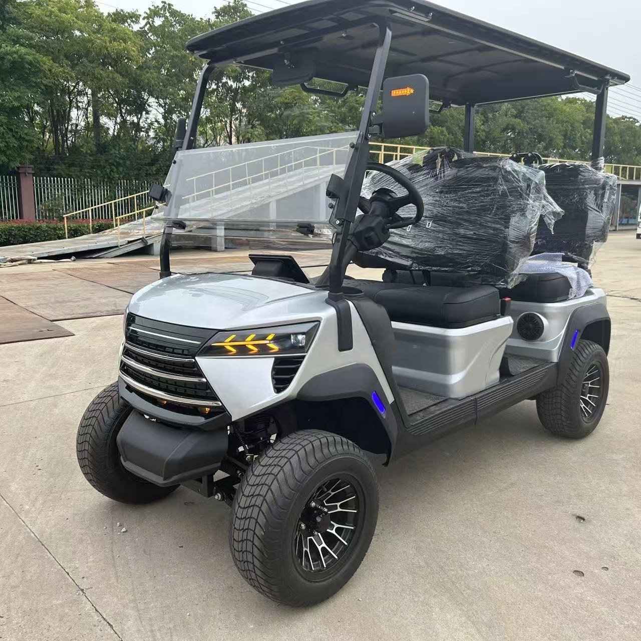 Manufacturers Utility Electric Cheap Golf Cart 2 Seater 72v7kw Ac System Sightseeing Bus Car