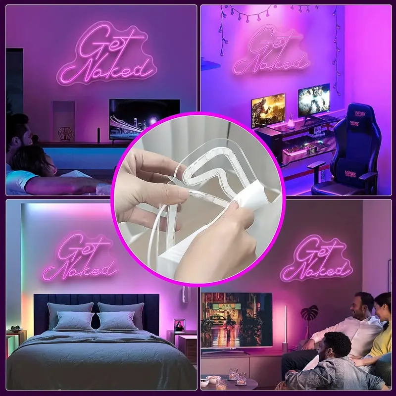 Vintage Aesthetic Hanging Big Neon Lights Sign Backdrop Custom Decoration for Homeroom