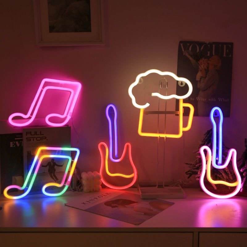 5v Art Blue Moon Led Neon Sign Custom for Bedroom Wedding Signage Home Decoration Light USB Battery Acrylic 3D Electronic Sign
