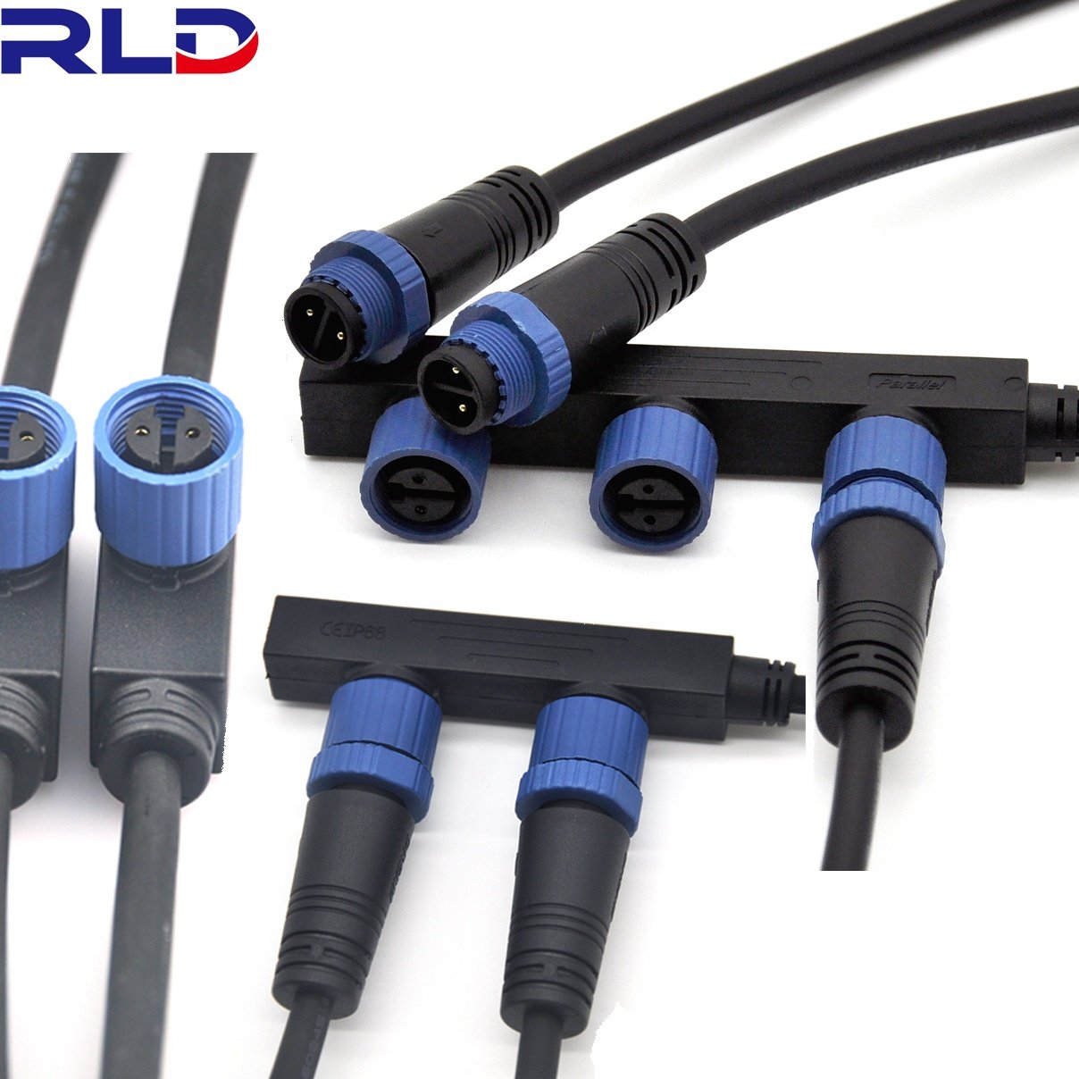 M12-Y Power signal Connector Connector Connector 1 to 5 LED Waterproof Bus for Wall Washing Lamp and Plant Lamp.