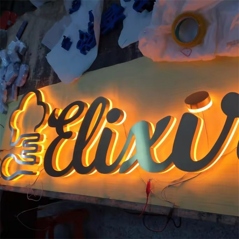 Custom Led Backlit Letters Stainless Steel Letter Sign 3d Led Sign Light Metal Channel Letter for Shop