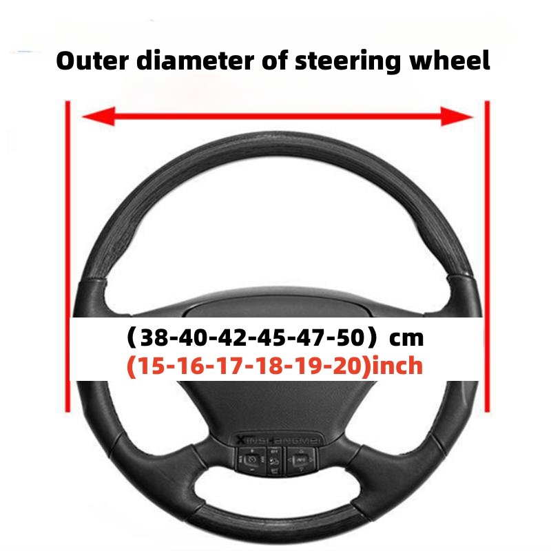 Winter Warm Plush Steering Wheel Covers for Large Small Trucks Buses Coaches-Fluffy Design Style Sizes 15-16-17-18-19-20 Inches