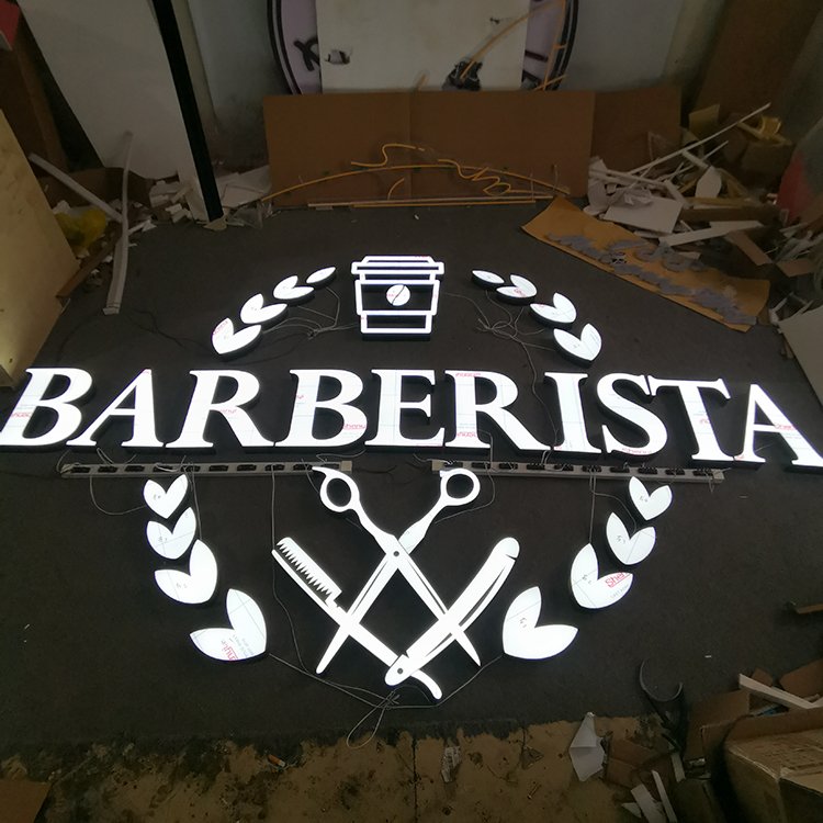 Pizza Shopfont Sign Custom Led Business Sign Indoor Outdoor Lighted Illuminated Signs