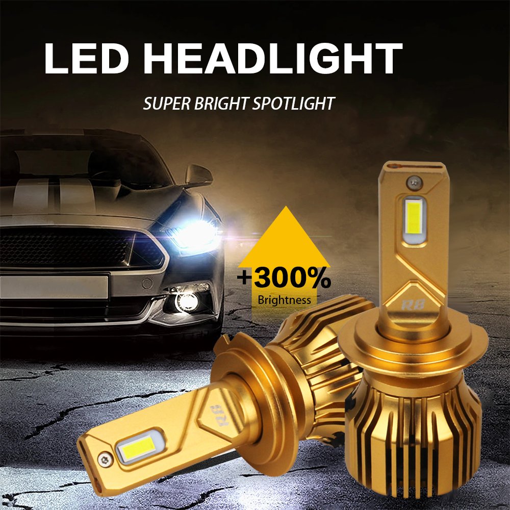 Raych 20000lm 100w R8 Led Headlight 24v Trucks Canbus H1 H3 H7 H8 H9 H10 H11 9005 9006 880 9012 Led Light Bulb