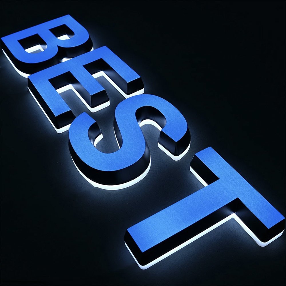 Wholesale Customized Shop 3D Colorful Face Front Lit Channel Letter Logo Sign LED Lighting Epoxy Resin Letter Sign