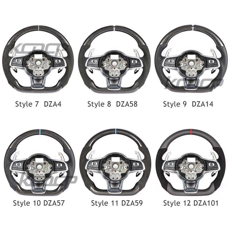 Carbon Fiber Steering Wheel Fit for VW GOLF MK7 GTI GTS R-line POLO SCIROCCO GTD GTE MK6 CC PASSAT JETTA Steering Wheel Control