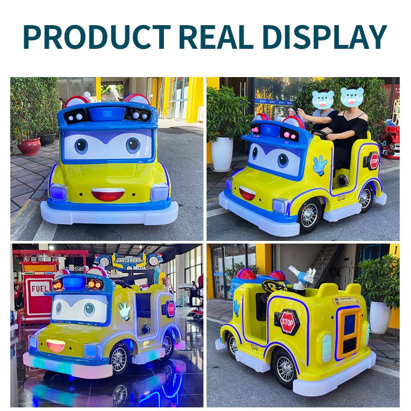Children's Outdoor Entertainment Amusement Park Electric Driving Big Wheel Car Kid's Bumper Car Ride