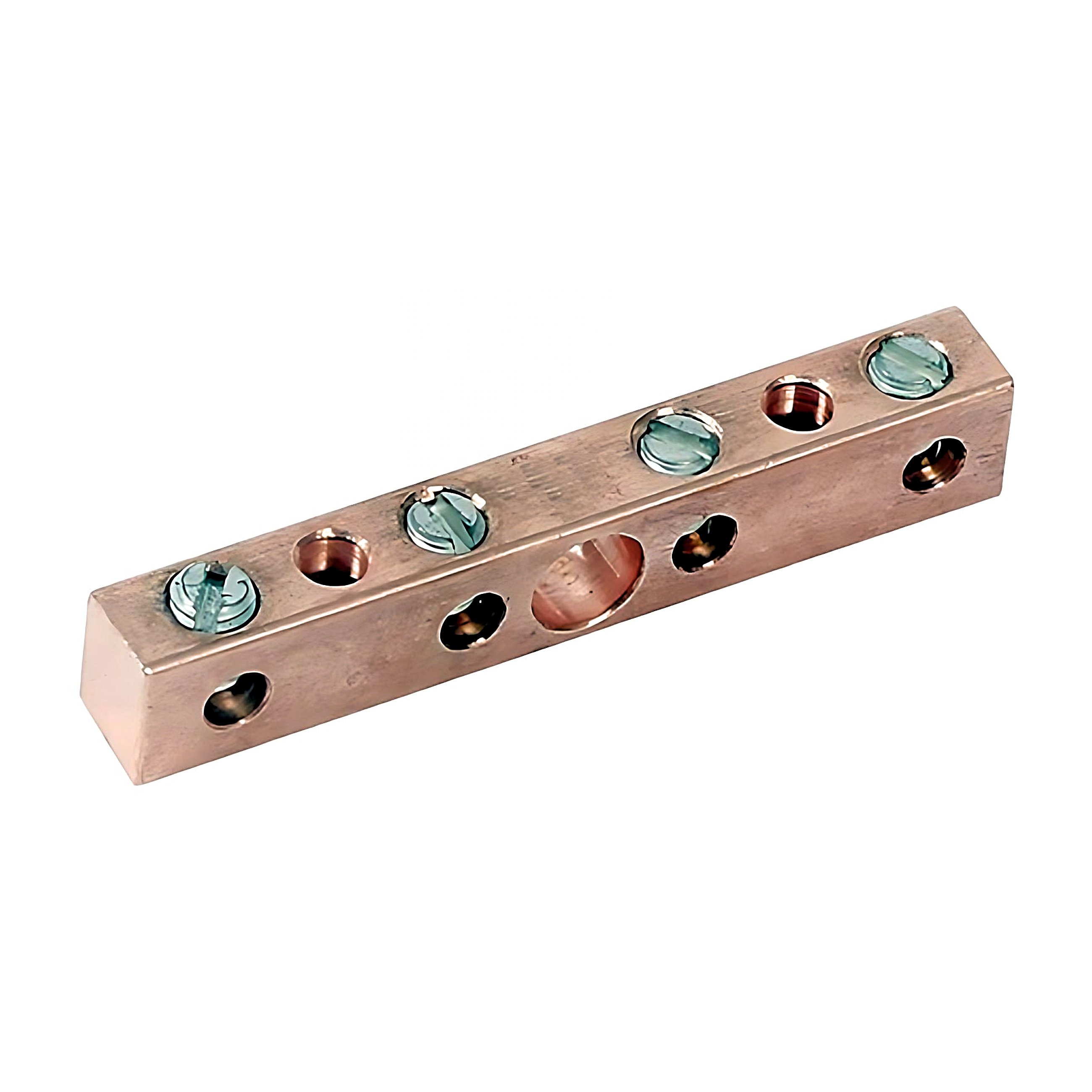 Custom Pole AWG Copper Neutral Links & Isolated Ground Bus Bar Link and N87 Copper Earth Wire Power Distribution Bar Terminal