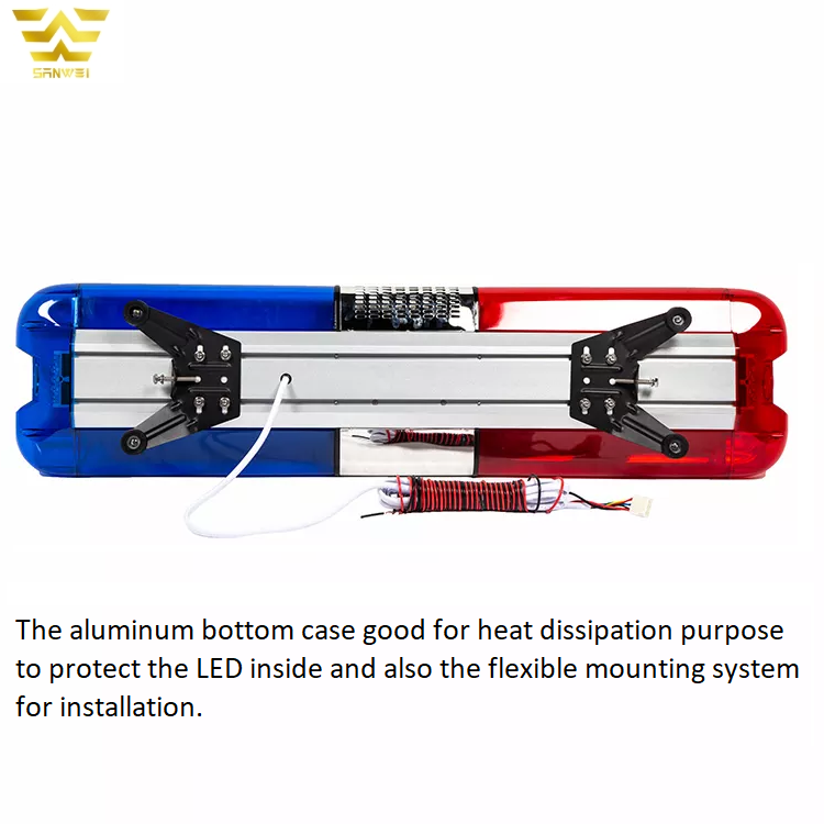 Factory Wholesale DC12V Red Blue Emergency Lights LED Roof Mount Warning Flashing Ambulance Light bar With Siren Horn