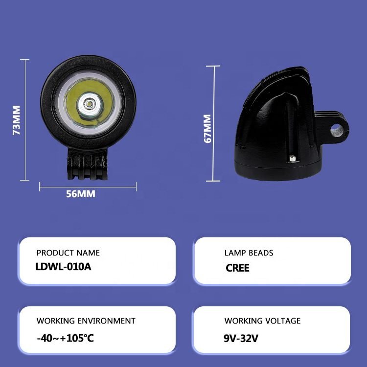 LC 2 Inch 12V24V Super Bright Car SUV ATV Offroad Motorcycle LED Spot Work Driving Fog Light