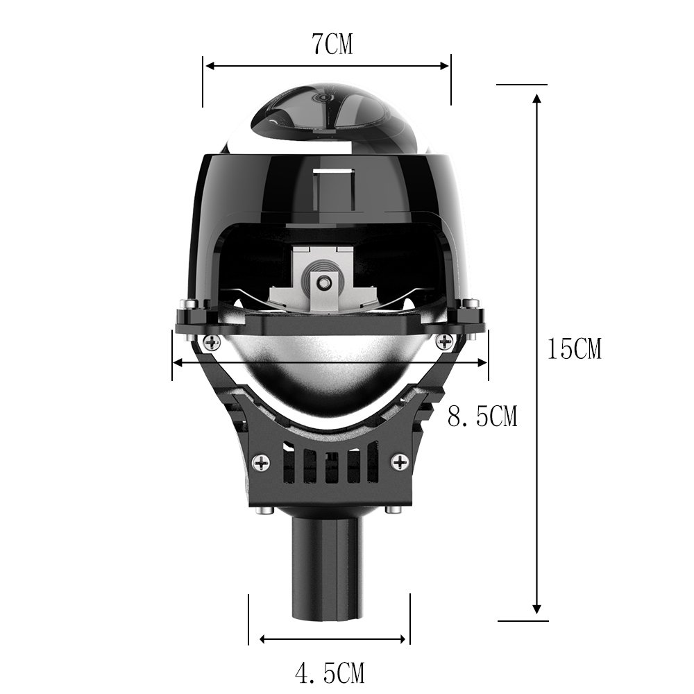 Newest Model G90A 110w 11000 Lumen 3570 Chips 9-32v Better Light Shape Bi Led Projector Lens 2.5 Inch Headlight for Automotive