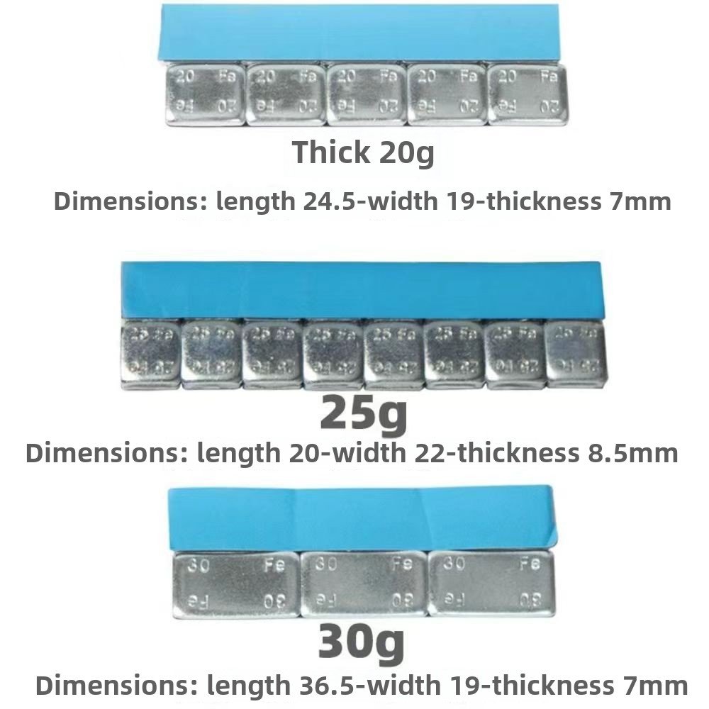 50g 100g Large Iron Wheel Tire Balance Block Semi-Hanging Bus Correction Block with Carton Box Packing