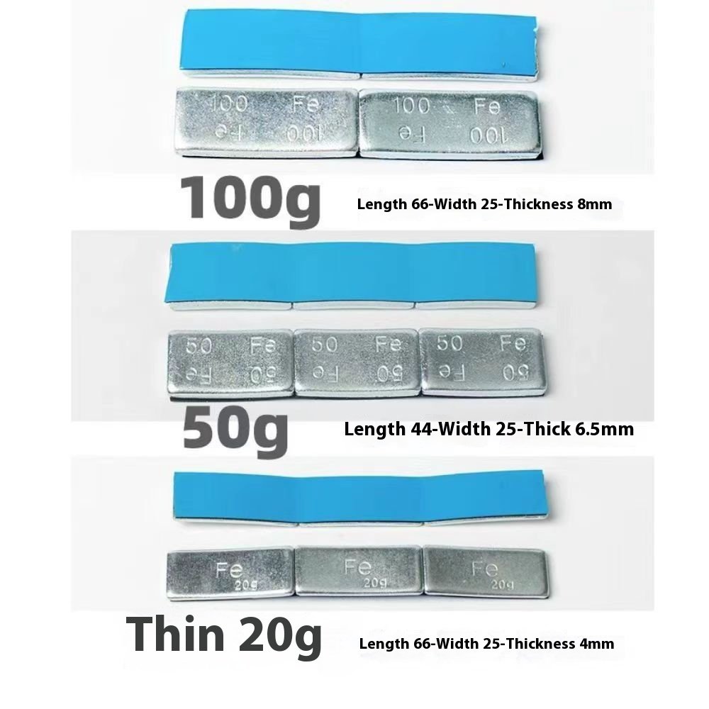 50g 100g Large Iron Wheel Tire Balance Block Semi-Hanging Bus Correction Block with Carton Box Packing