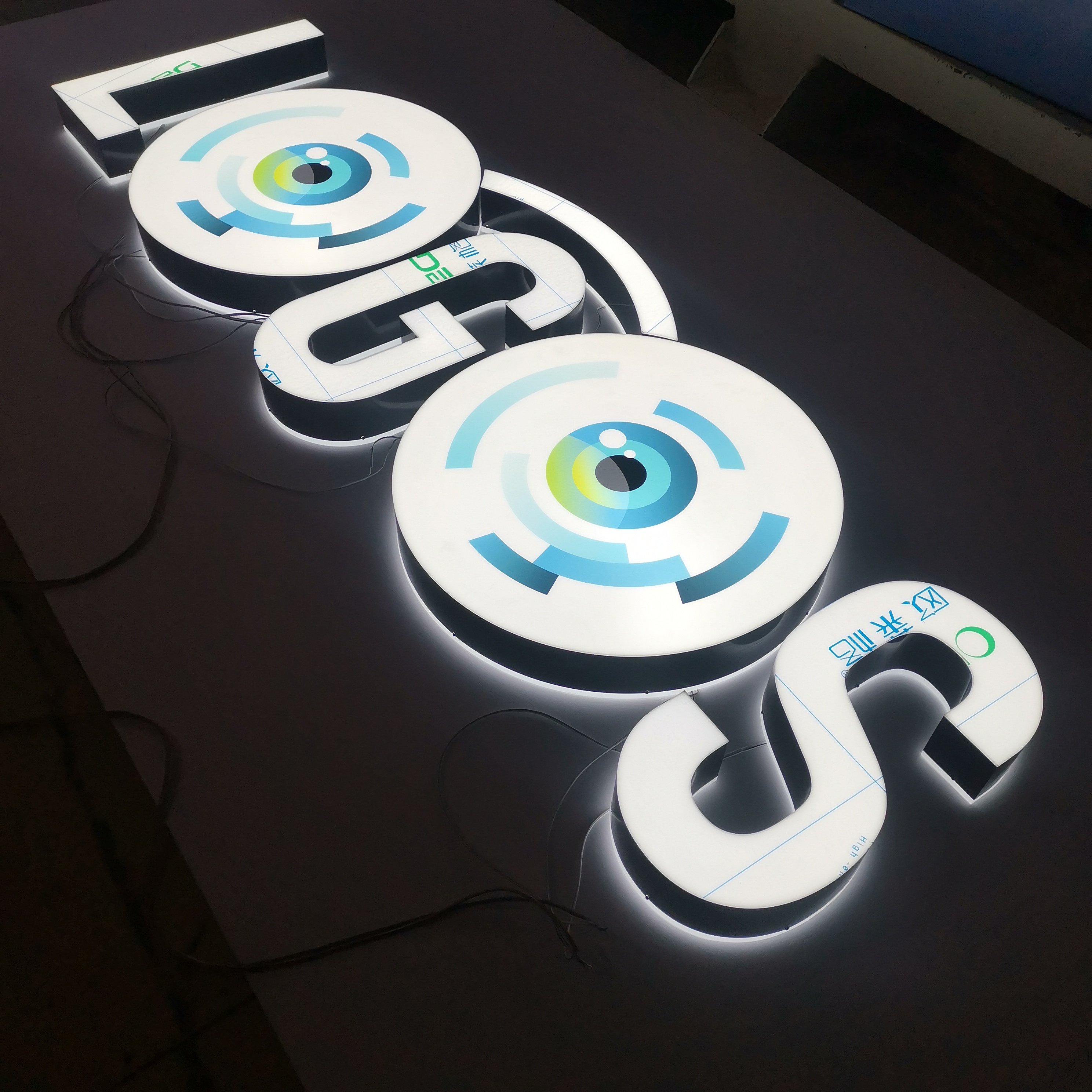 Custom logo Brand Name Store Signs Letters Shop Signs Led Acrylic Signage Light Outdoor 3D Acrylic Front Light Sign