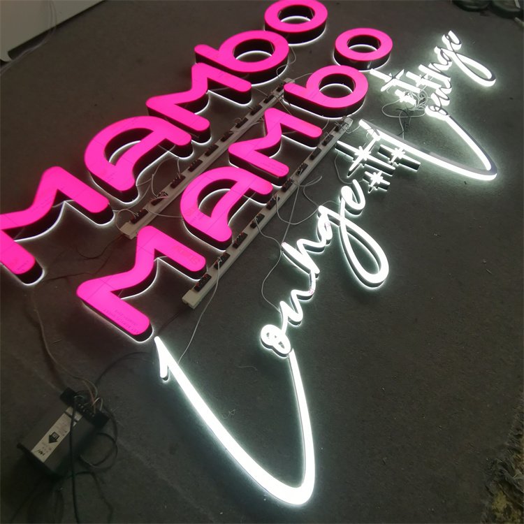 Custom logo Brand Name Store Signs Letters Shop Signs Led Acrylic Signage Light Outdoor 3D Acrylic Front Light Sign