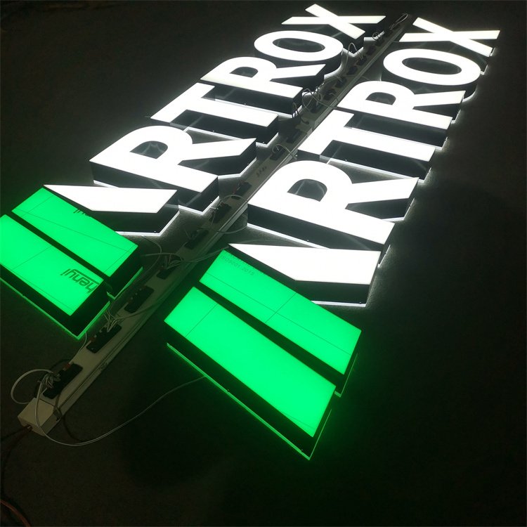 Custom logo Brand Name Store Signs Letters Shop Signs Led Acrylic Signage Light Outdoor 3D Acrylic Front Light Sign