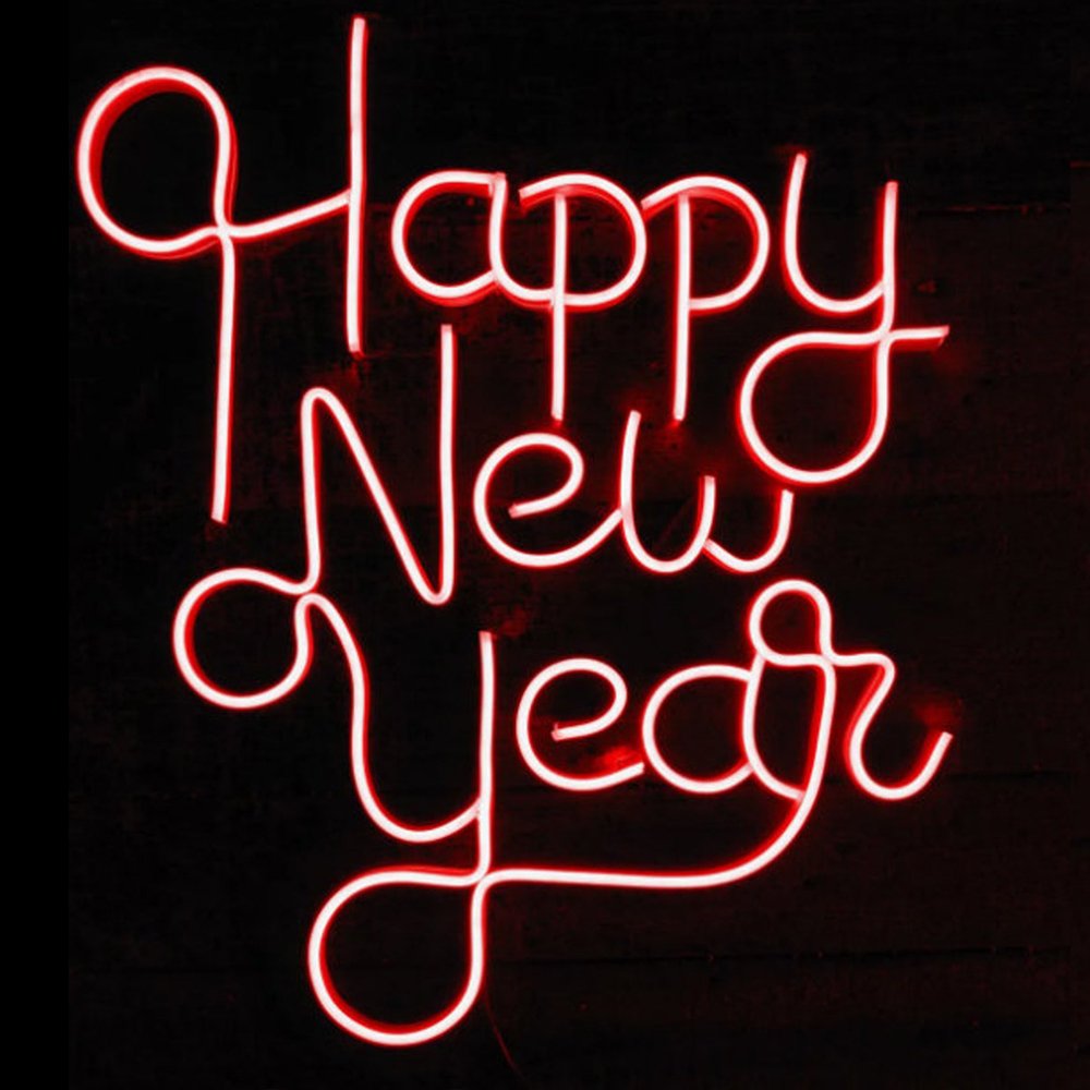 2025 Happy New Year Decorative Neon Arts LED Fast Delivery Business Wedding Room Decor Customized Neon Sign