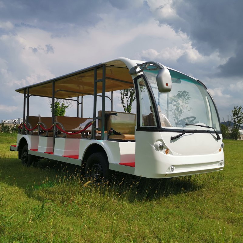 96V AC System Lithium Battery RHD and LHD Limu 23 Passenger Electric Mini Shuttle Bus