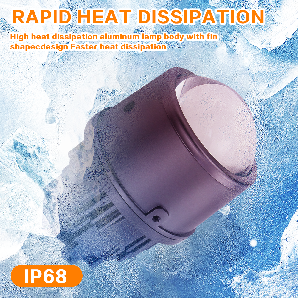 F30 106w 3.0 Inch Three Colors Ip68 Waterproof Lhd Rhd Flat Cut Off Line Bi Led Fog Lamp Projector Headlights