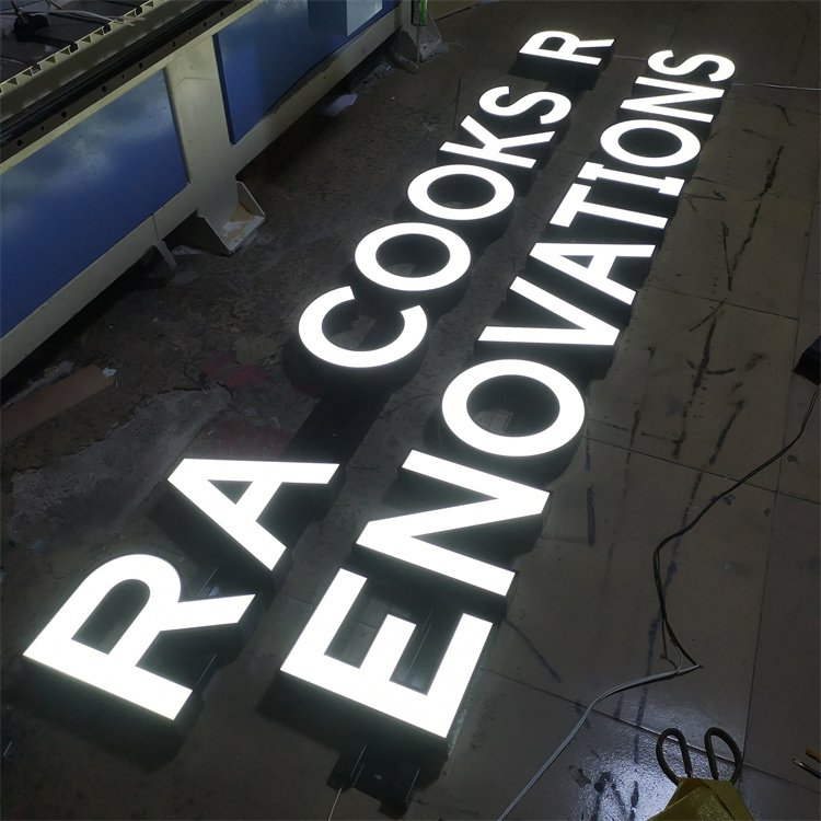 Factory Direct Customized Led Lights 3D Metal Led Signage Waterproof Custom Outdoor Frontlit Logo