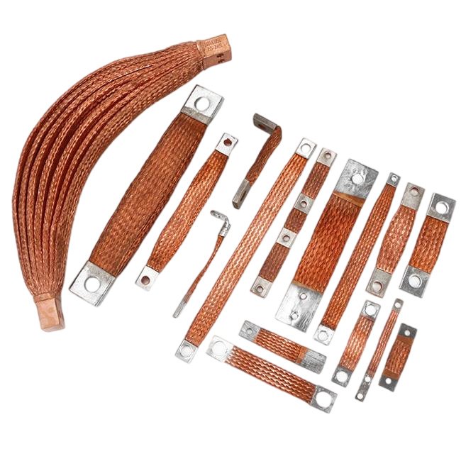 Custom High Conductivity Braid Ground Wire Earthing Connection Standard Tinned Braided Jumper Flexible Braided Copper Wire