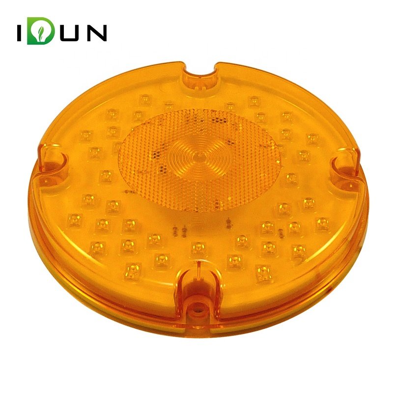 DOT SAE CE E-mark Durable 7 Inch Amber Round Piranha 44 LED School Bus Strobe Warning Led Lights Turn signal Indicate Lamp