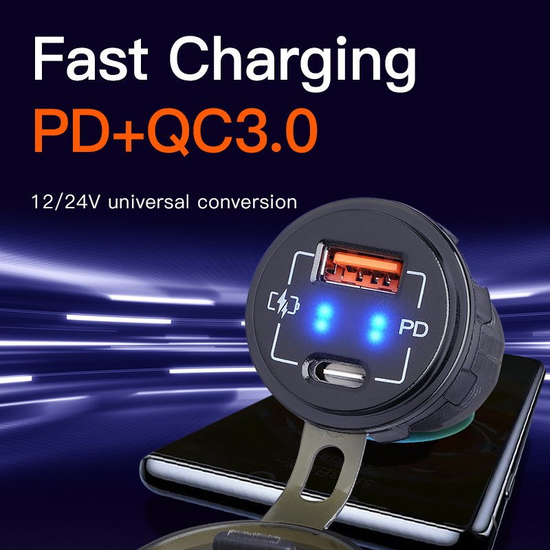 Best Price Phone and Usb Type c Car Charger Car Accessories 12v 24v for Bus Car Marine