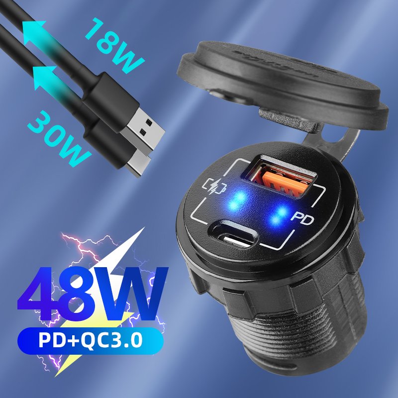 Best Price Phone and Usb Type c Car Charger Car Accessories 12v 24v for Bus Car Marine