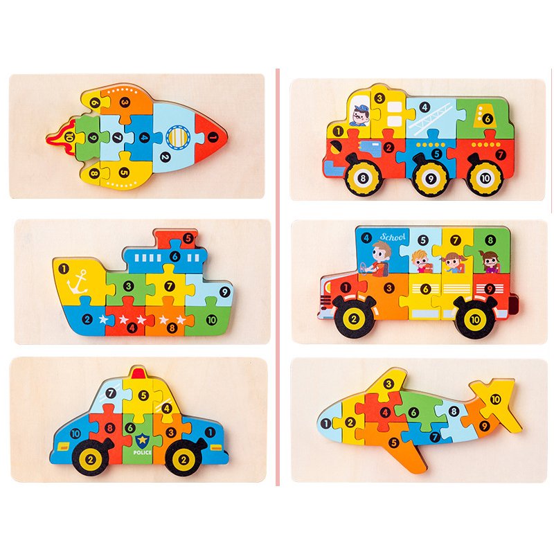 New Designs Wooden 3D Puzzles Montessori Game Toys Children Wood Jigsaw Puzzle Educational Toys