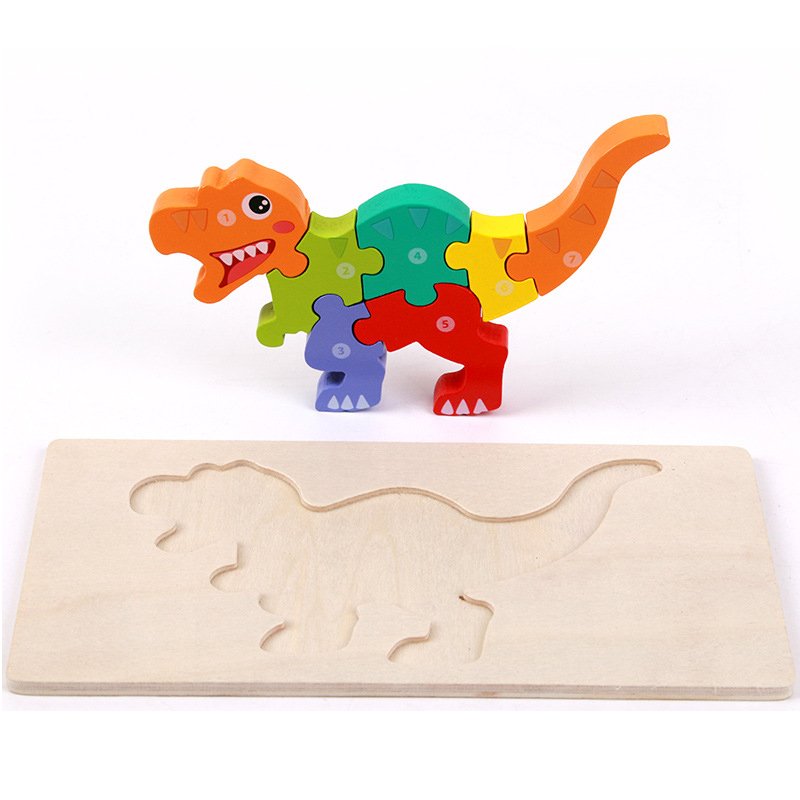 New Designs Wooden 3D Puzzles Montessori Game Toys Children Wood Jigsaw Puzzle Educational Toys