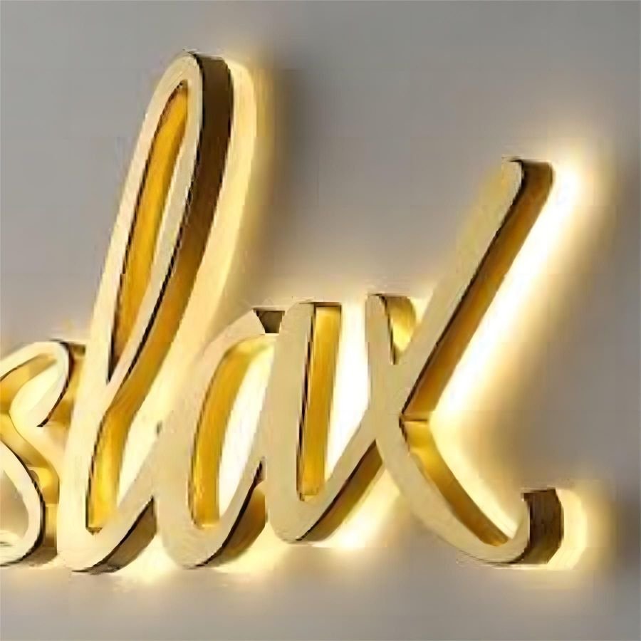 Shop Back Light Letter Signs Metal Channel Sign 3d Outdoor Led Acrylic Backlit Letters With High Quality for Luxury Store