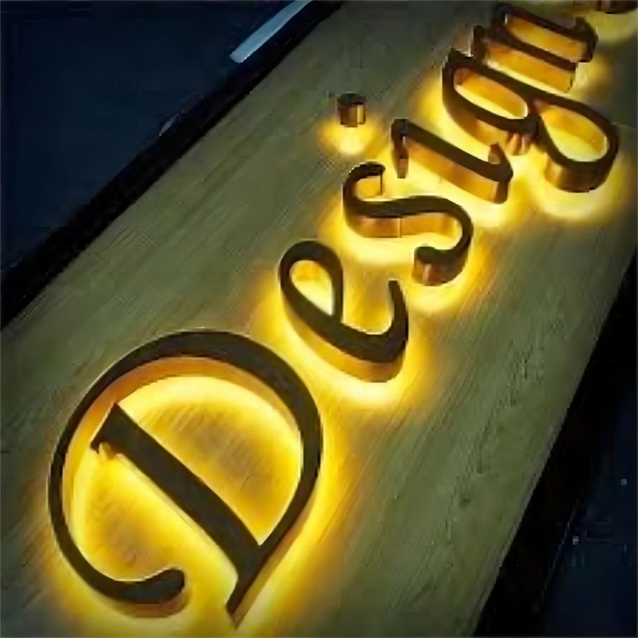 Shop Back Light Letter Signs Metal Channel Sign 3d Outdoor Led Acrylic Backlit Letters With High Quality for Luxury Store