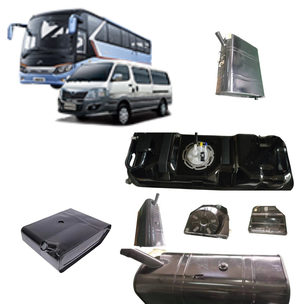 Galvanized Steel Rectangular Gasoline Fuel Tank Dispenser Compatible with Isuzu Trucks, Durable Parts & Accessories