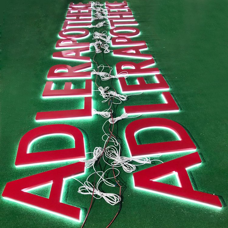 Custom Luminous Backlit Letters Signs 3d Business Signage Led Acrylic Company Brand Logo Signs