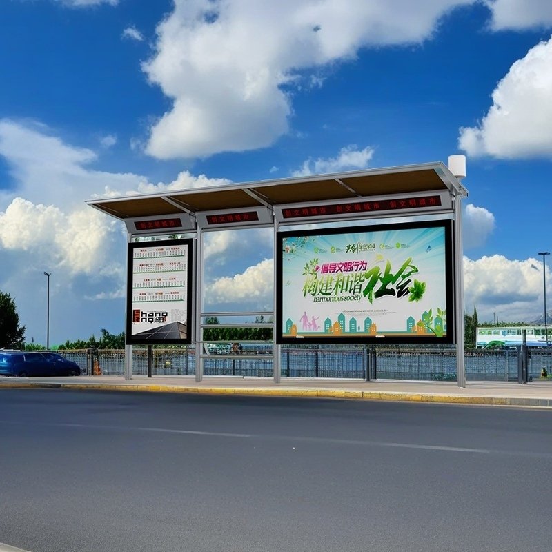Bus Stop Announcement System Supplier Urban Outdoor Furniture Bus Shelter Bus Stop Cabin