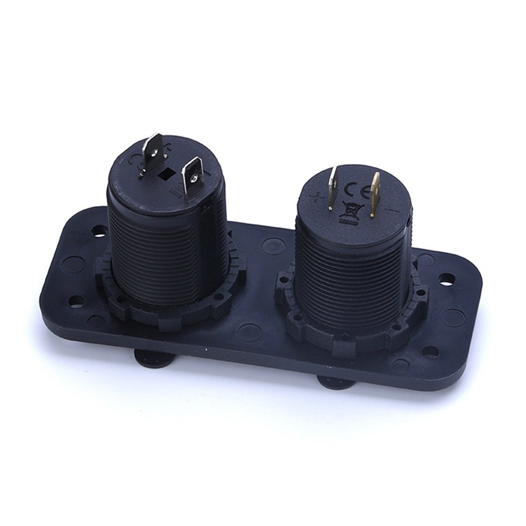 12v Dual USB Charger Power Adapter 2 in 1 Cigarette Lighter Socket 5V 3.1A for Car Motorcycle