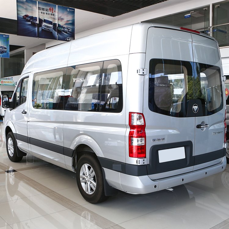 China Factory FOTON Toano VAN BUS 18 Passenger 4X2 Coaches for Transporting Passengers and Cargo Van for Sale