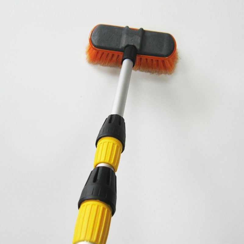 3 Meter Long Aluminum Telescopic Handle Water Flow Truck and Bus Wash Brush Car Cleaning Brush Wheel Cleaning Brush