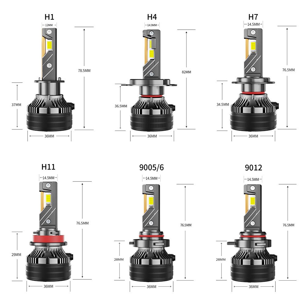 Auto Lighting System Car Led Headlight Bulbs 200W 30000 Lumen High Power 9005 9006 H3 H4 H7 H11 LED Headlight