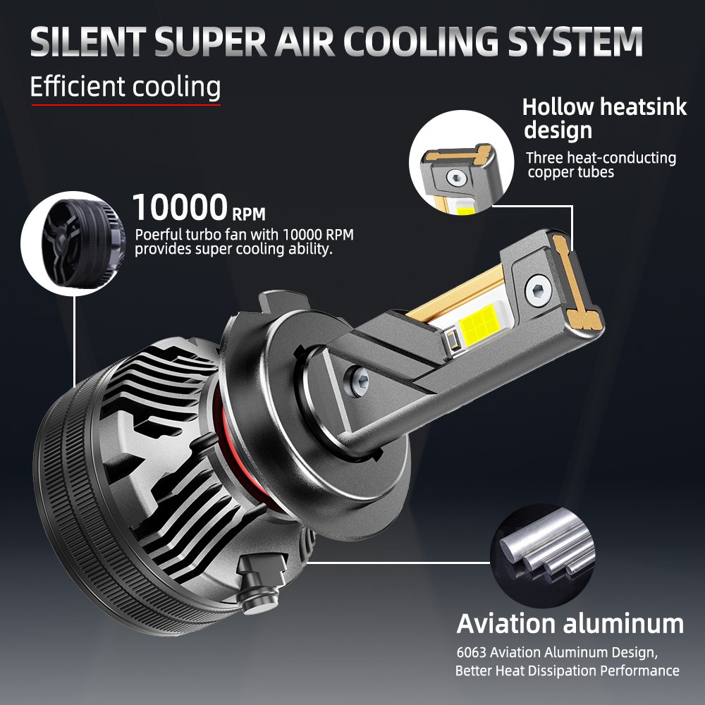 Auto Lighting System Car Led Headlight Bulbs 200W 30000 Lumen High Power 9005 9006 H3 H4 H7 H11 LED Headlight