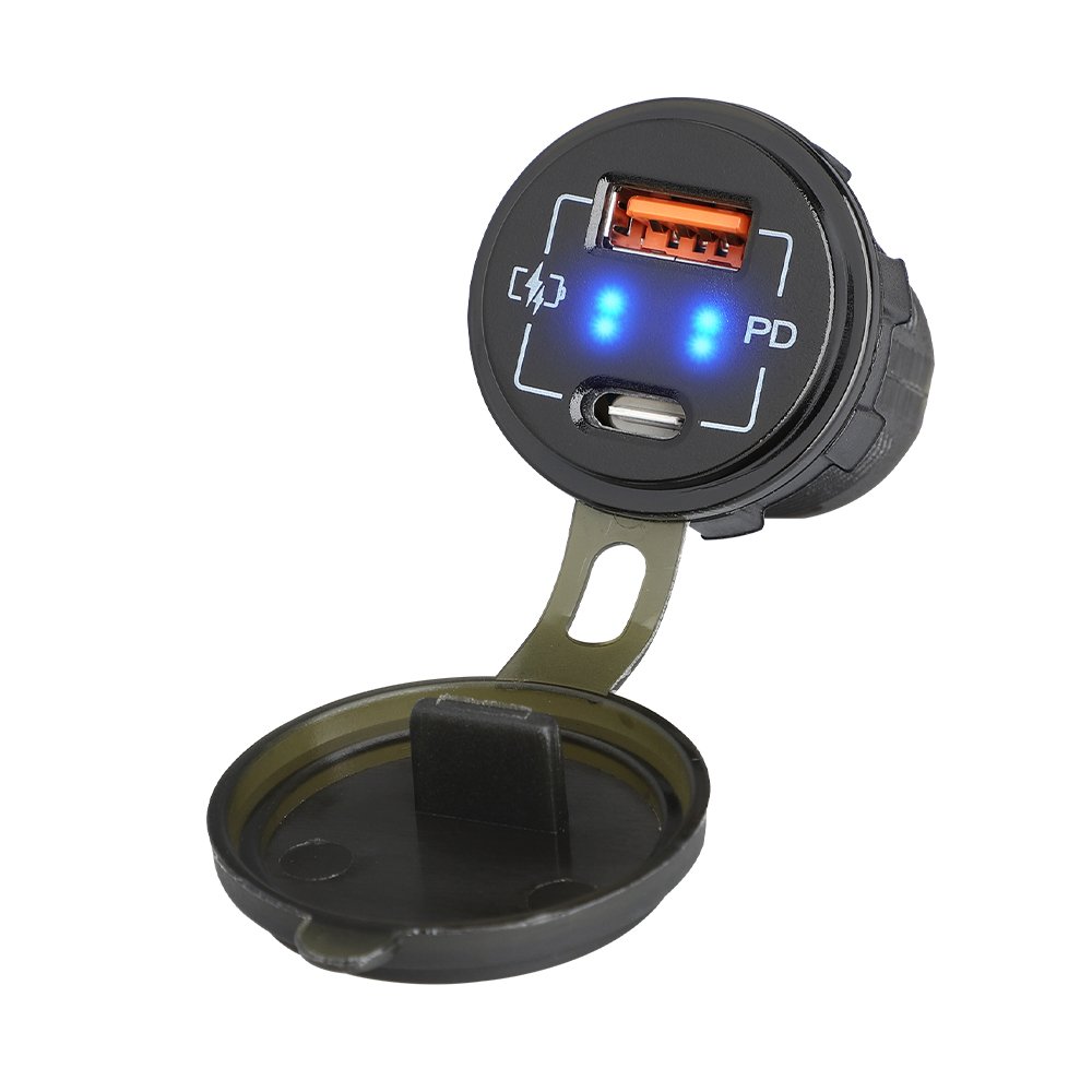 Factory Supply 12V Usb Socket Port 24V Type C PD 12V USB Charger for Car Bus Rail Marine