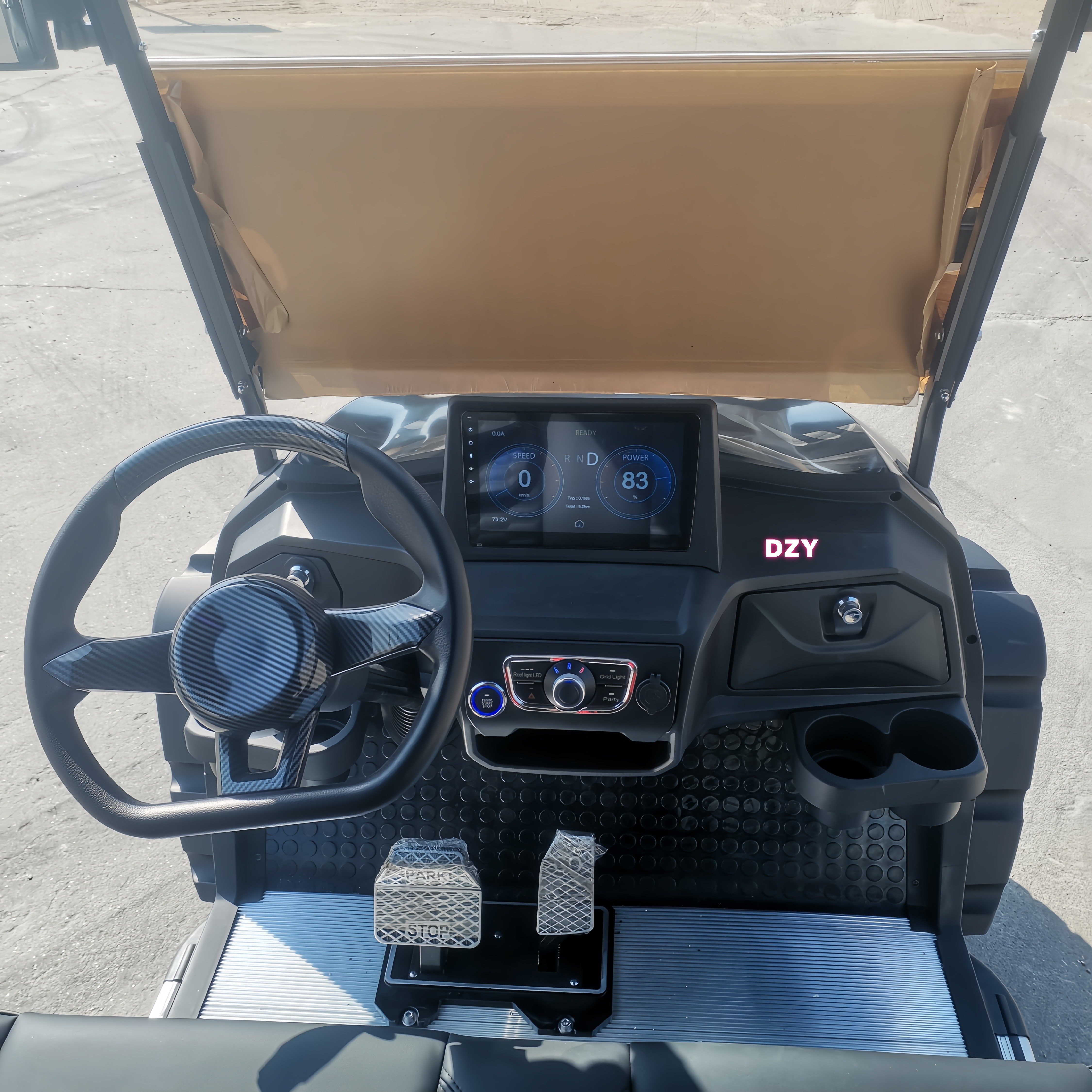 72V Lithium Electric Golf Cart 6-Seater Street Legal with CE Certification Steel 4-Wheel Compatible Club Car