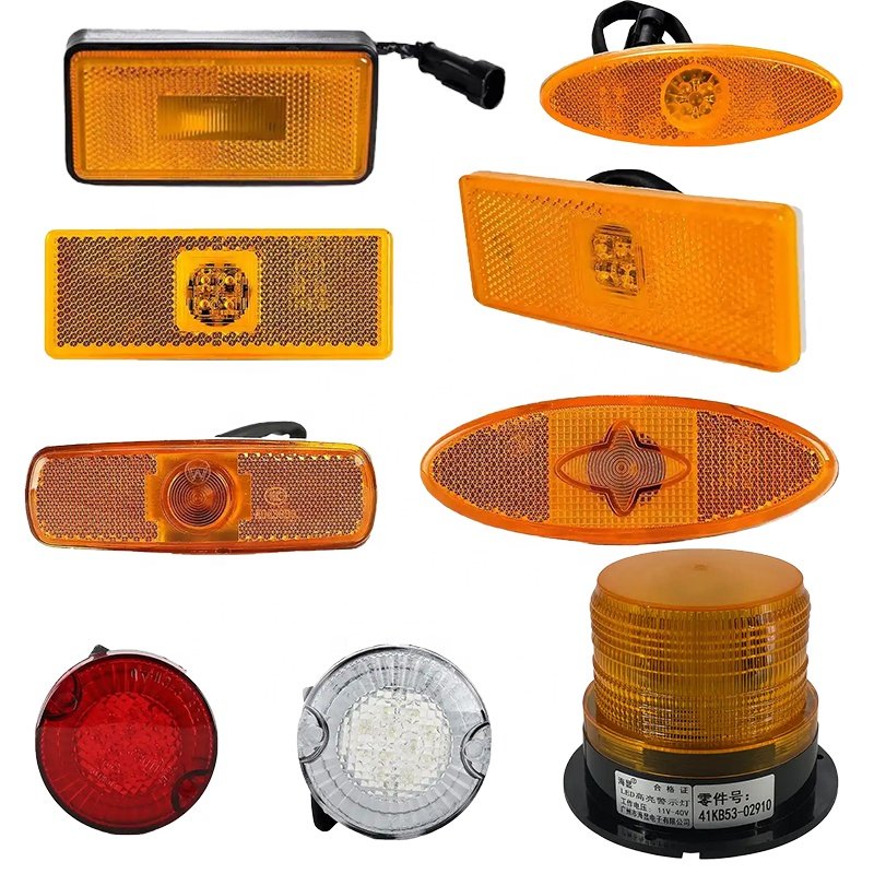 Jiuqiang Bus Lamps 24Vaccessories Front Clearance Light Wg-3.80-2 Round Led Without Bolt for 3716-00153 Bus Lights Lamp Parts