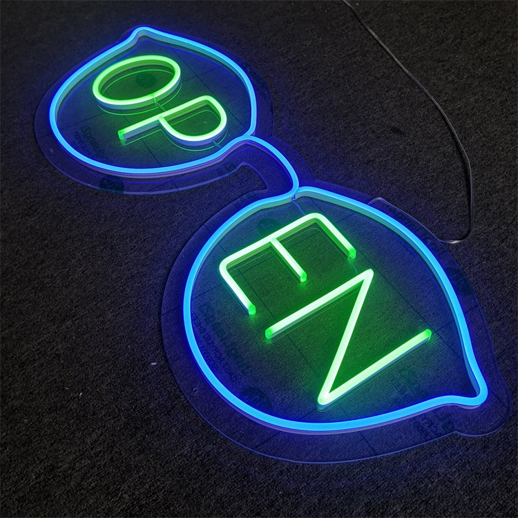 Led Light Neon Sign NO MOQ in and Out Clear Acrylic Backboard and Waterproof LED Neon Sign Custom
