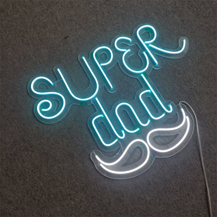 Led Light Neon Sign NO MOQ in and Out Clear Acrylic Backboard and Waterproof LED Neon Sign Custom
