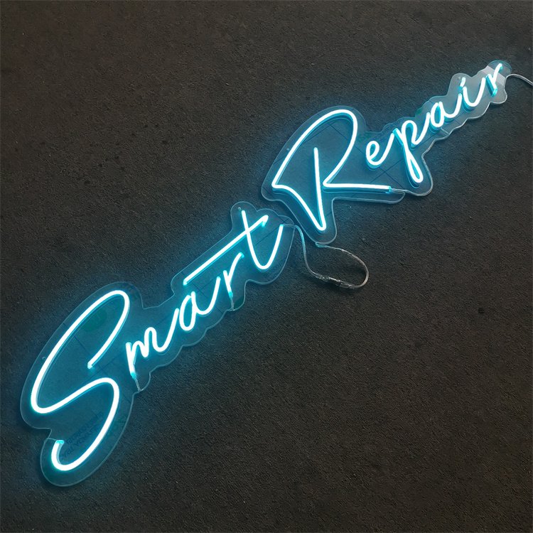 Led Light Neon Sign NO MOQ in and Out Clear Acrylic Backboard and Waterproof LED Neon Sign Custom